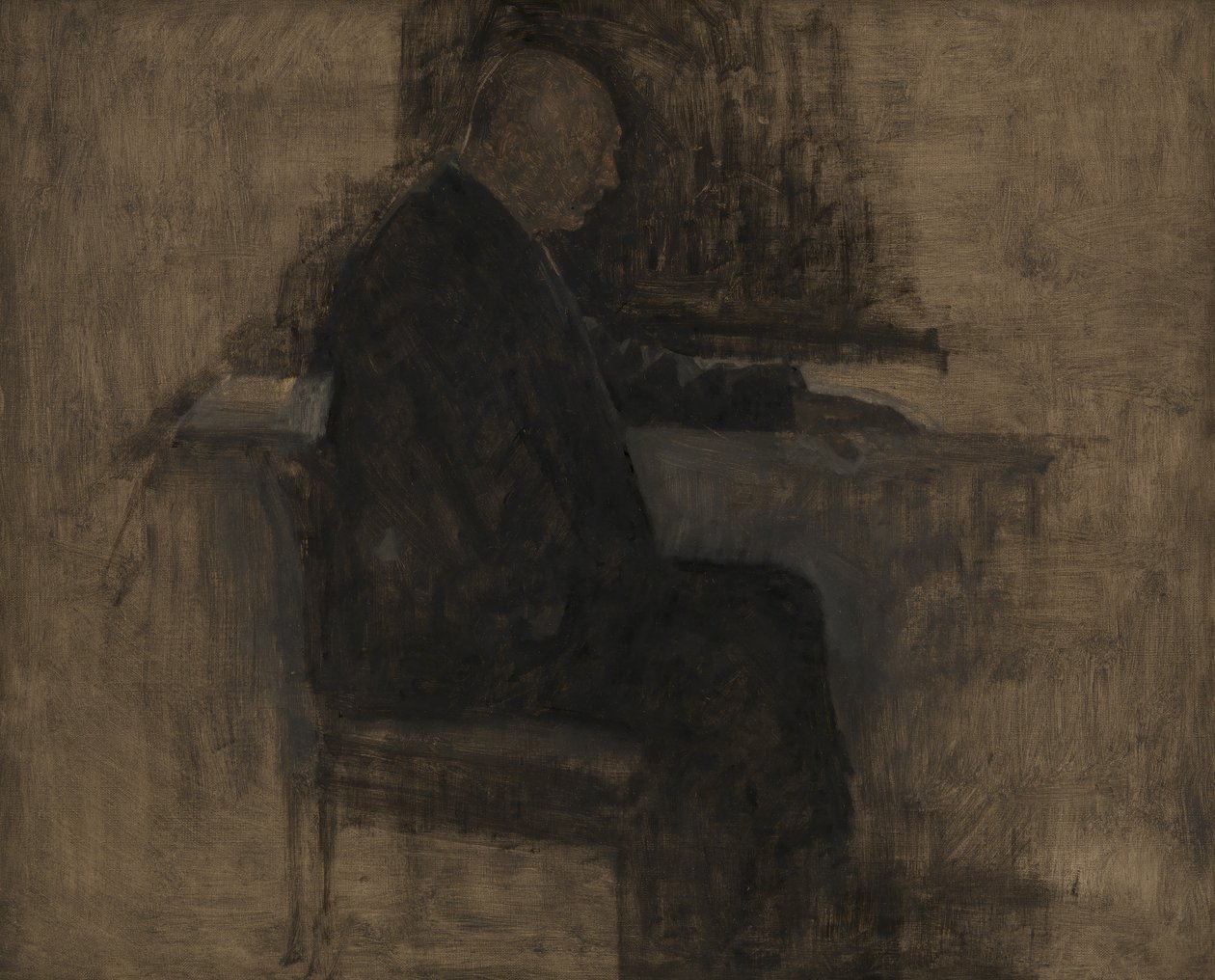 Arkitekten Thorvald Bindesbøll af Vilhelm Hammershøi