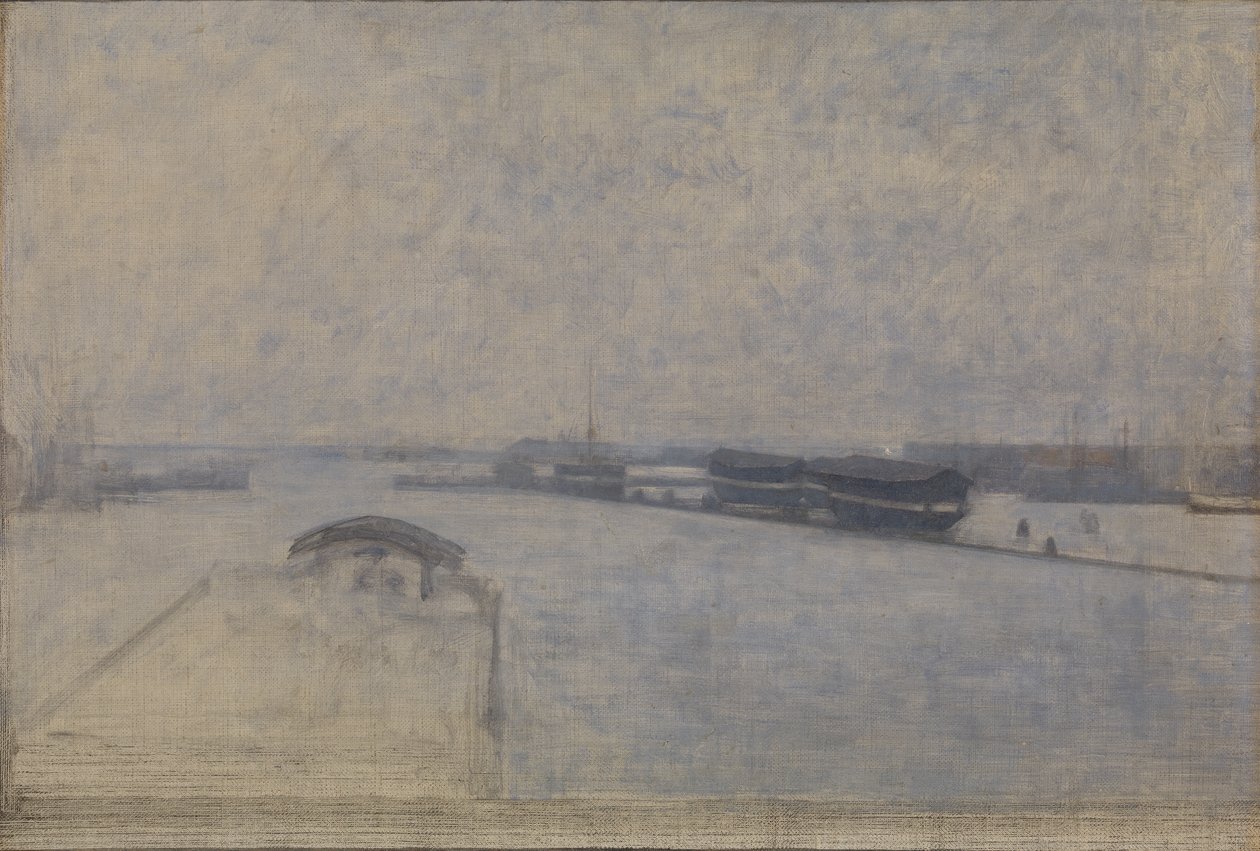 Københavns Havn set fra Kvæsthusgade af Vilhelm Hammershøi