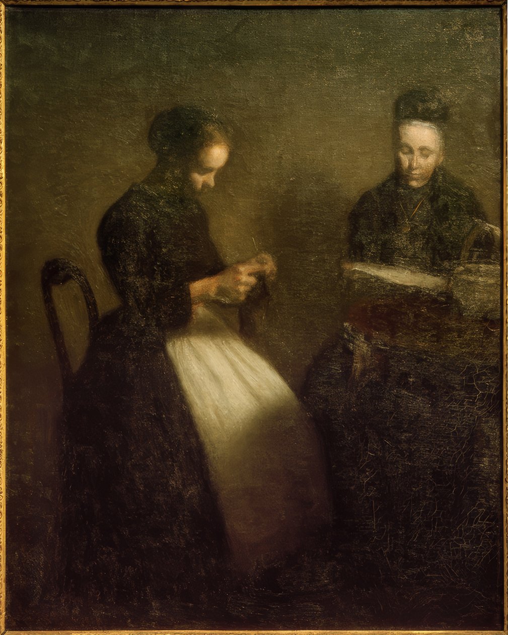 Abendinterieur af Vilhelm Hammershoi