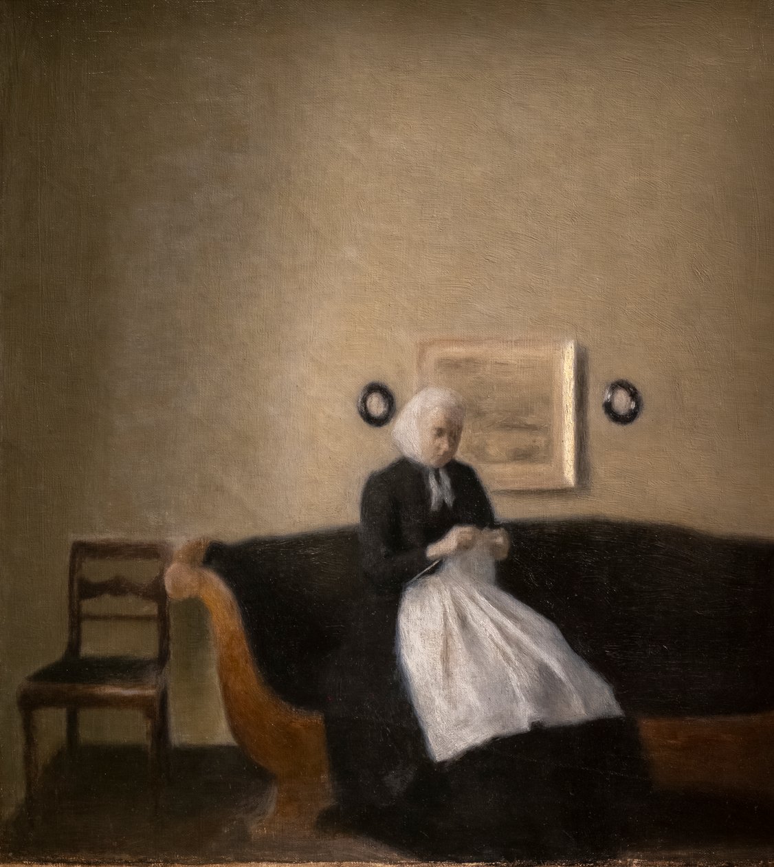 Interiør med kunstnerens mor af Vilhelm Hammershoi