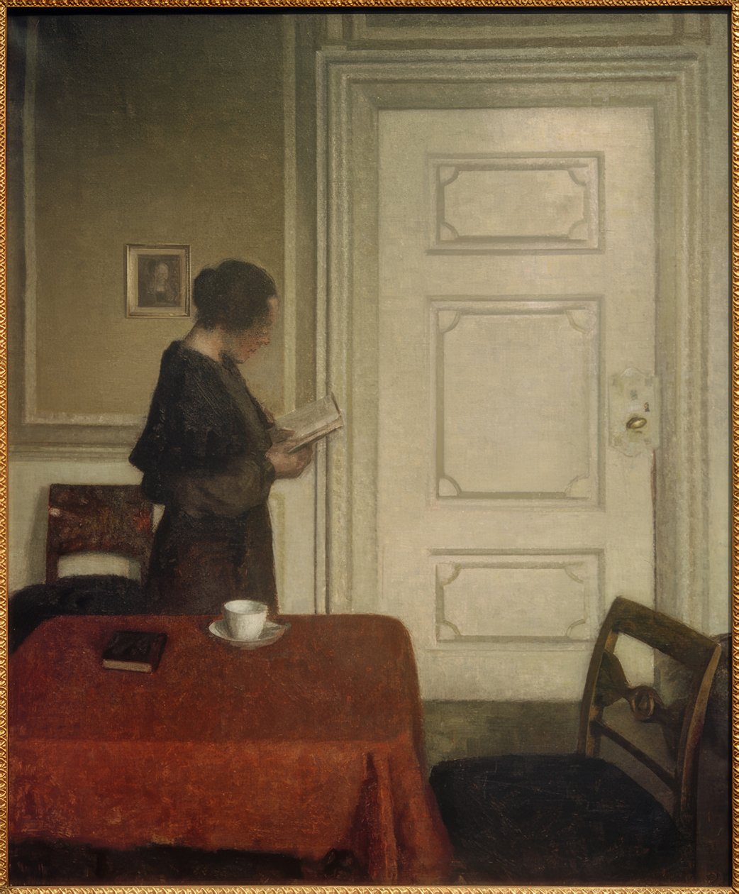 Lesende Frau af Vilhelm Hammershoi