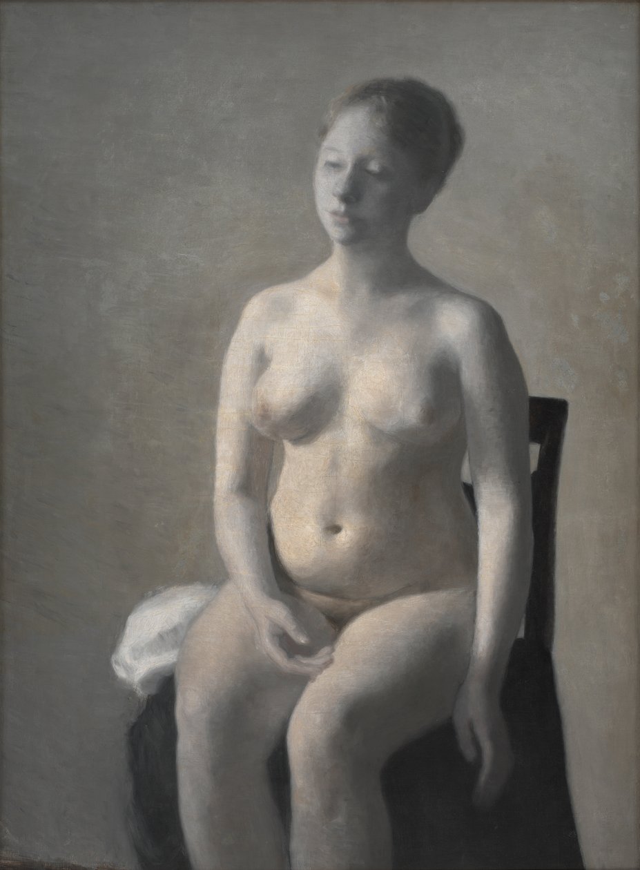 Kvindelig nøgenmodel, 1889 af Vilhelm Hammershoi
