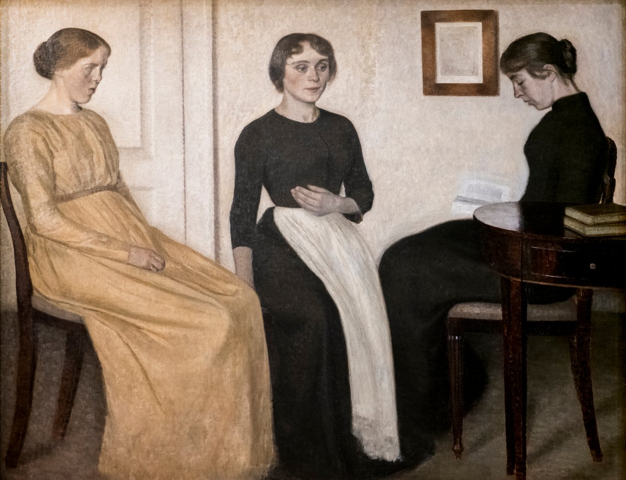 Tre unge kvinder af Vilhelm Hammershoi
