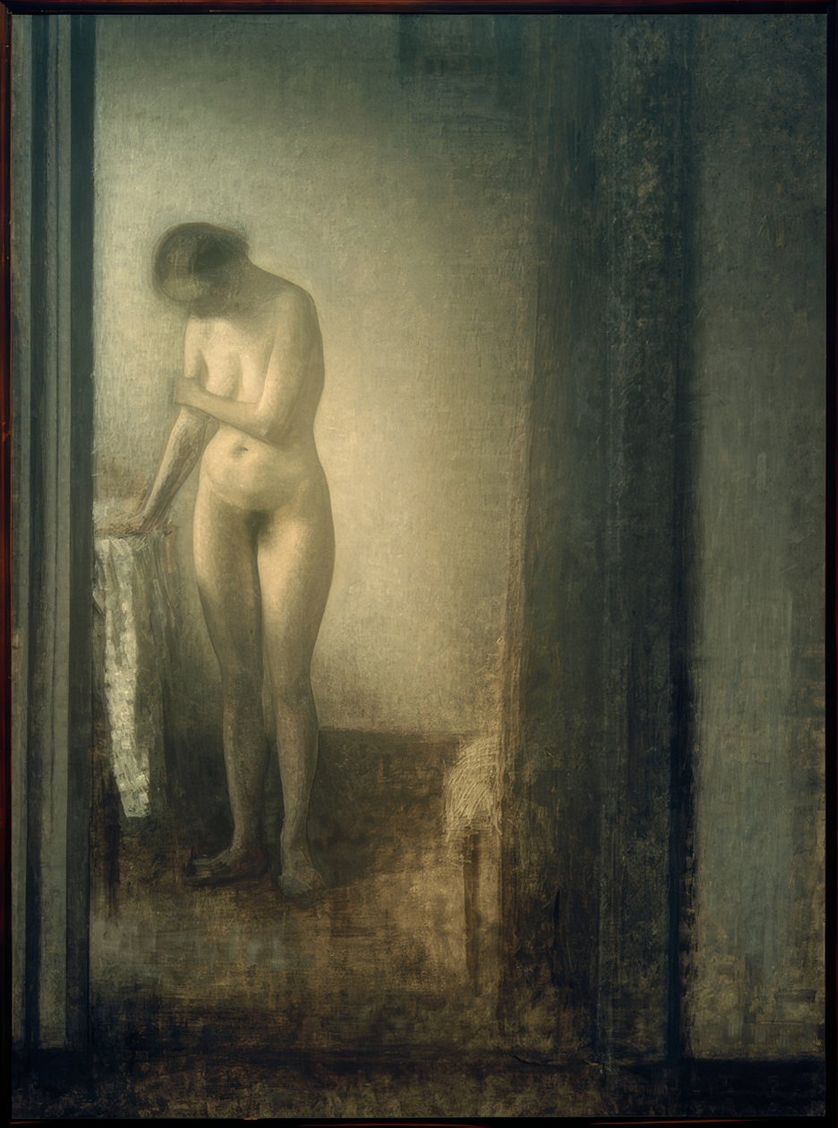 Kvinde nøgen, stående af Vilhelm Hammershoi