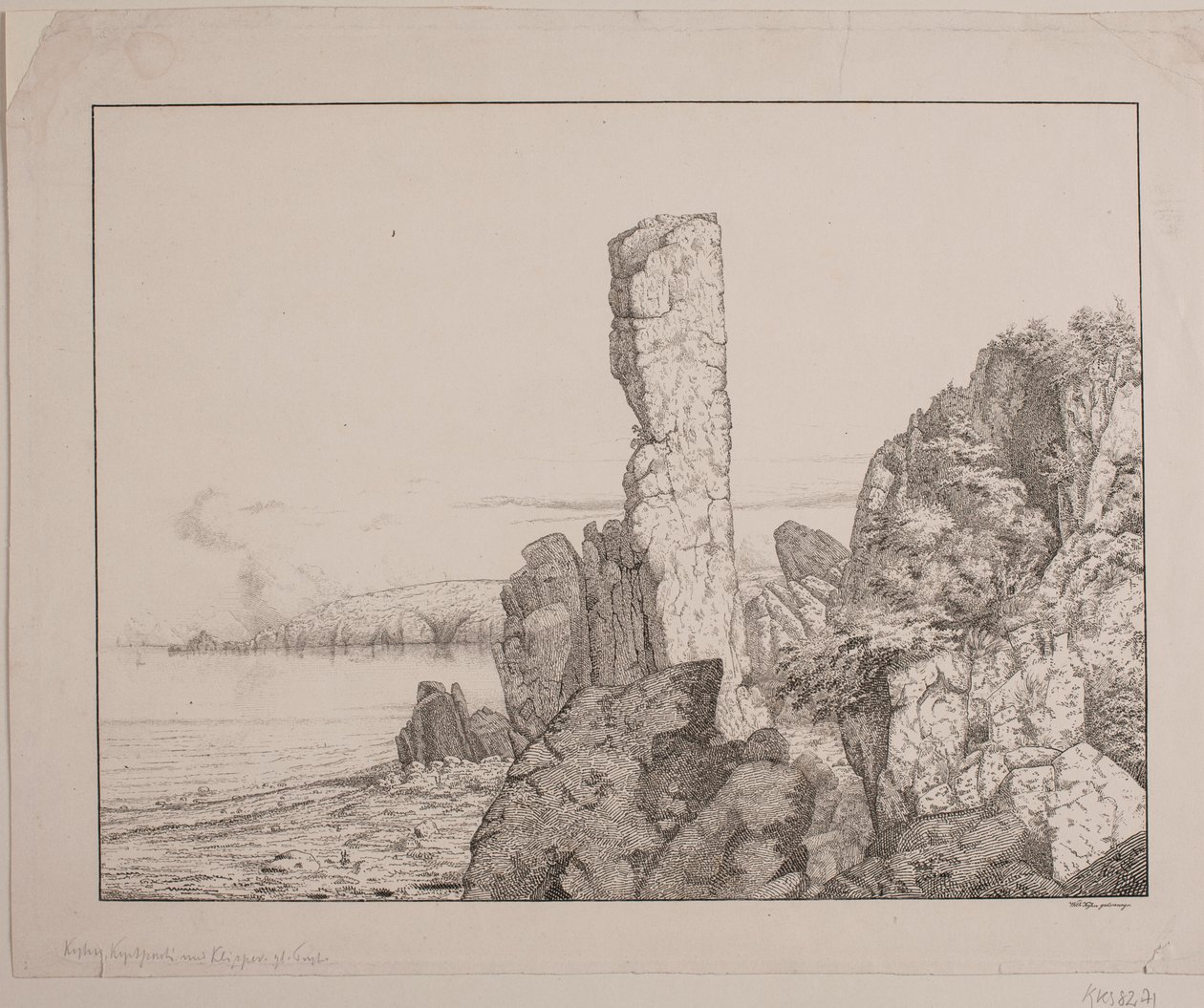 Klippekyst på Bornholm af Vilhelm Kyhn