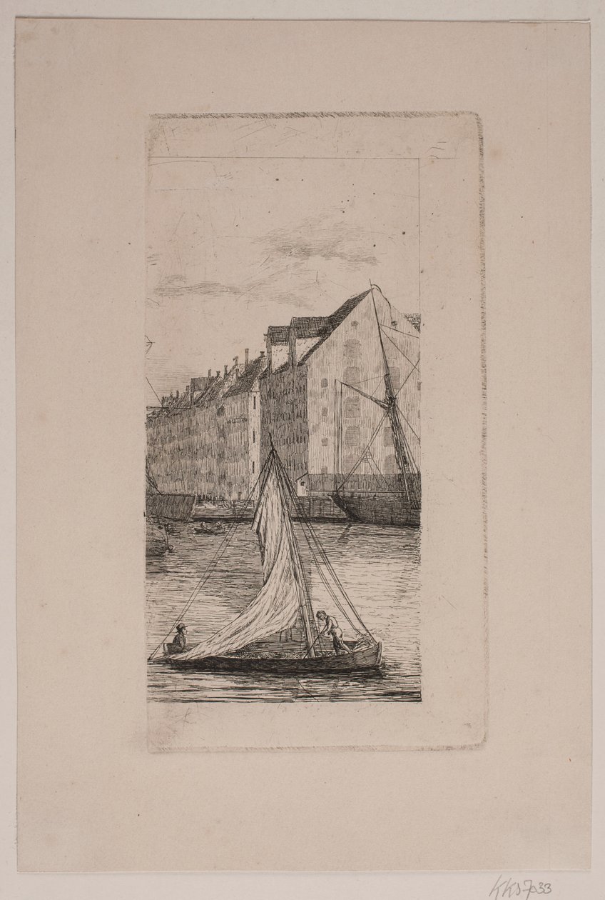 Udenfor Nyhavn Kanal af Vilhelm Kyhn