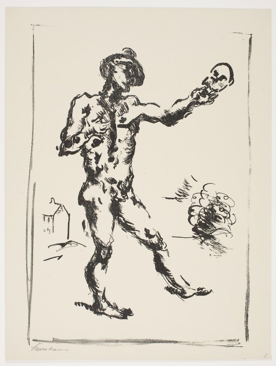 Blad fra "Klingens Kunstnermappe Nr. 2" af Vilhelm Lundstrøm