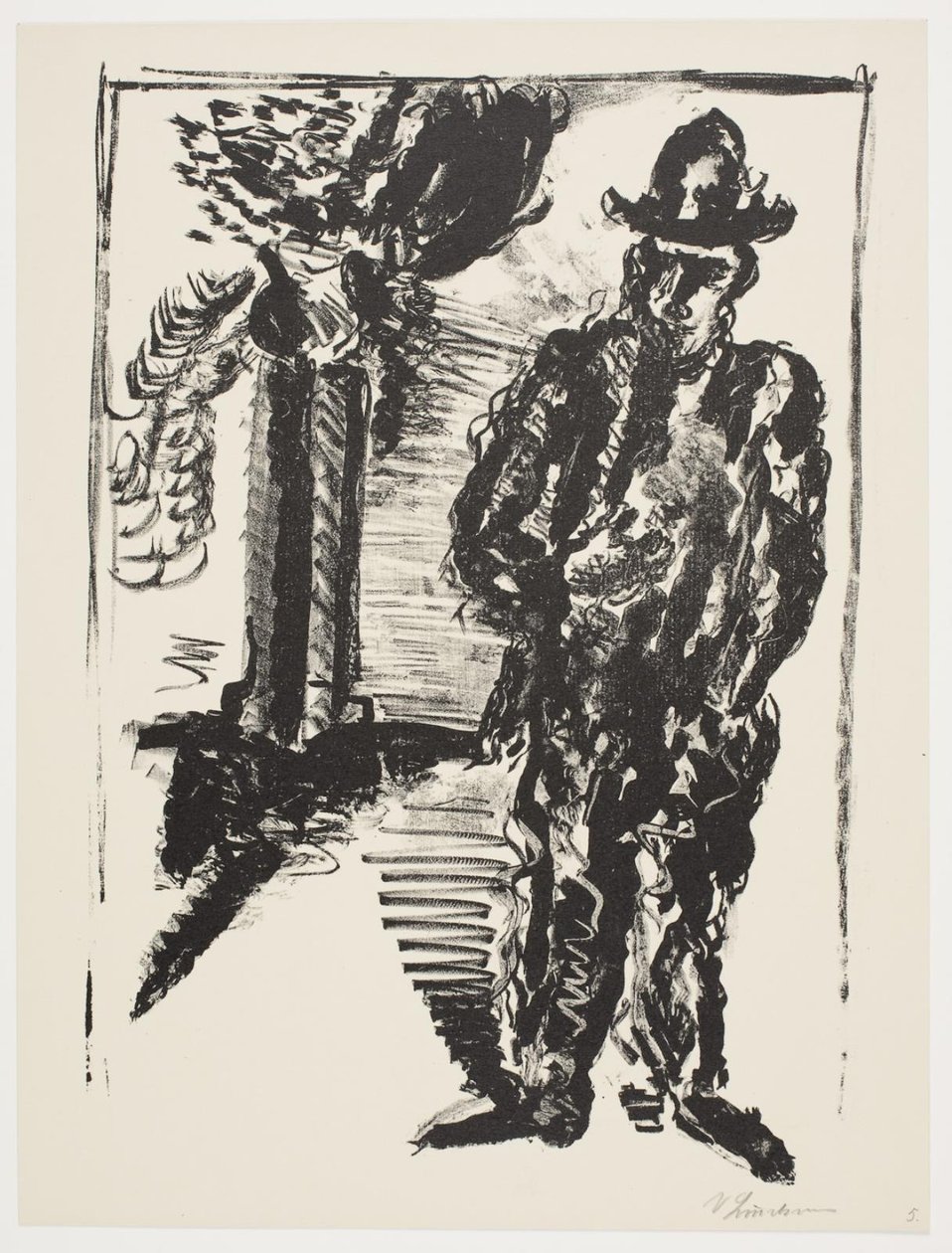 Blad fra "Klingens Kunstnermappe Nr. 2" af Vilhelm Lundstrøm