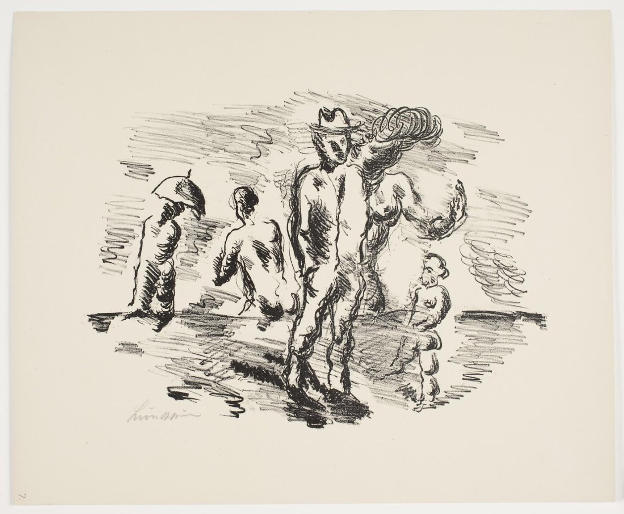 Blad fra "Klingens Kunstnermappe Nr. 2" af Vilhelm Lundstrøm