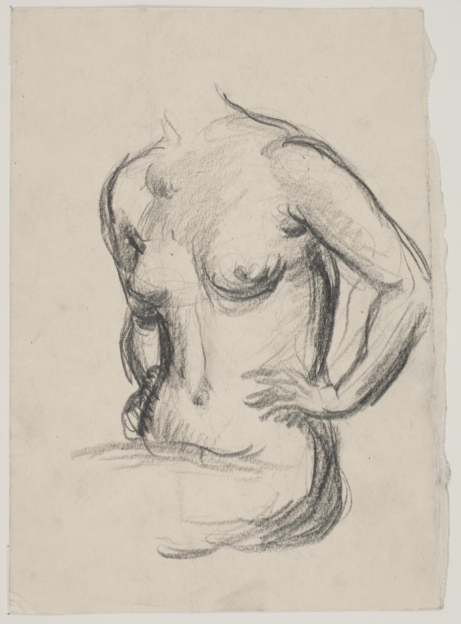Siddende kvindelig model af Vilhelm Lundstrøm
