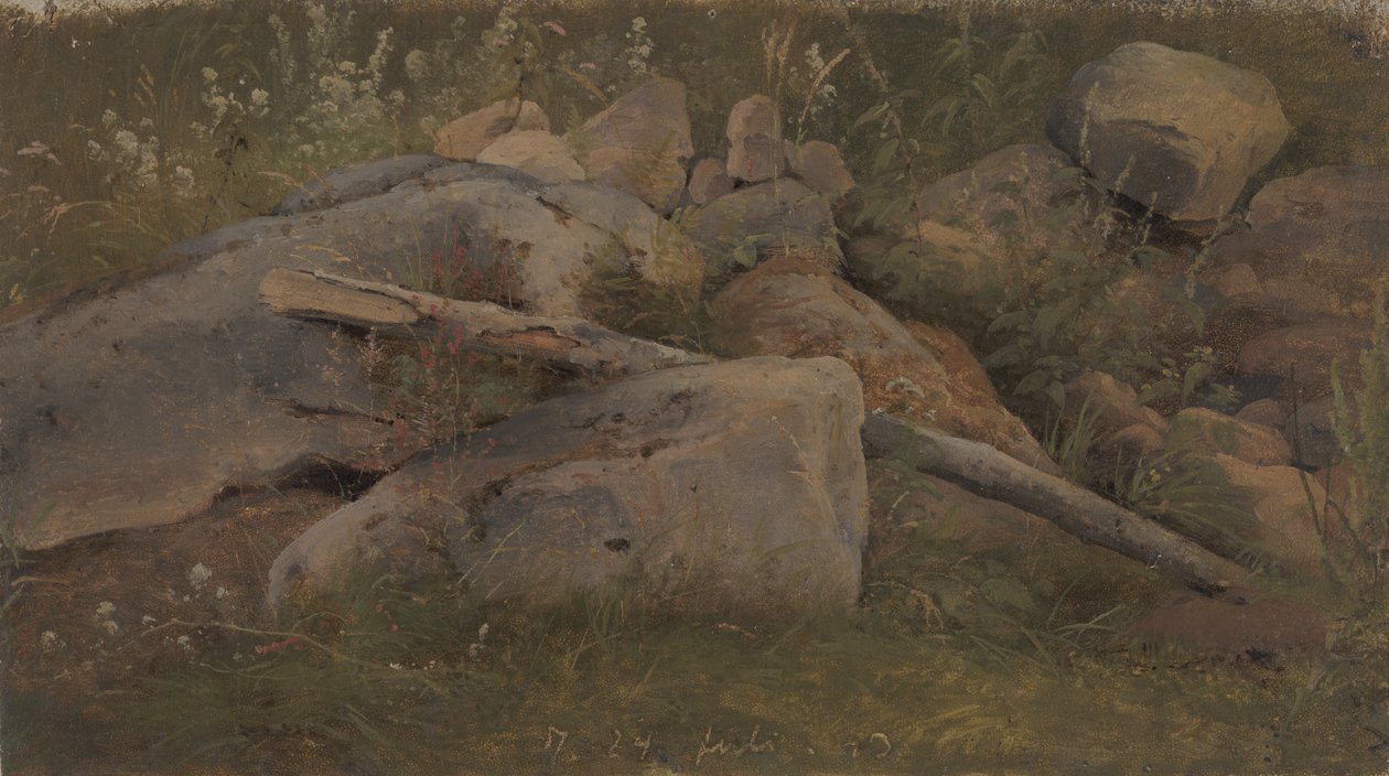 Studie af en stendynge af Vilhelm Petersen