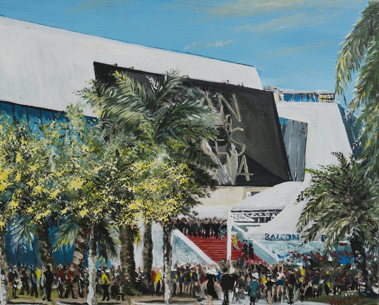 Cannes 2014, 2014, (Akryl på lærredstavle) af Vincent Alexander Booth