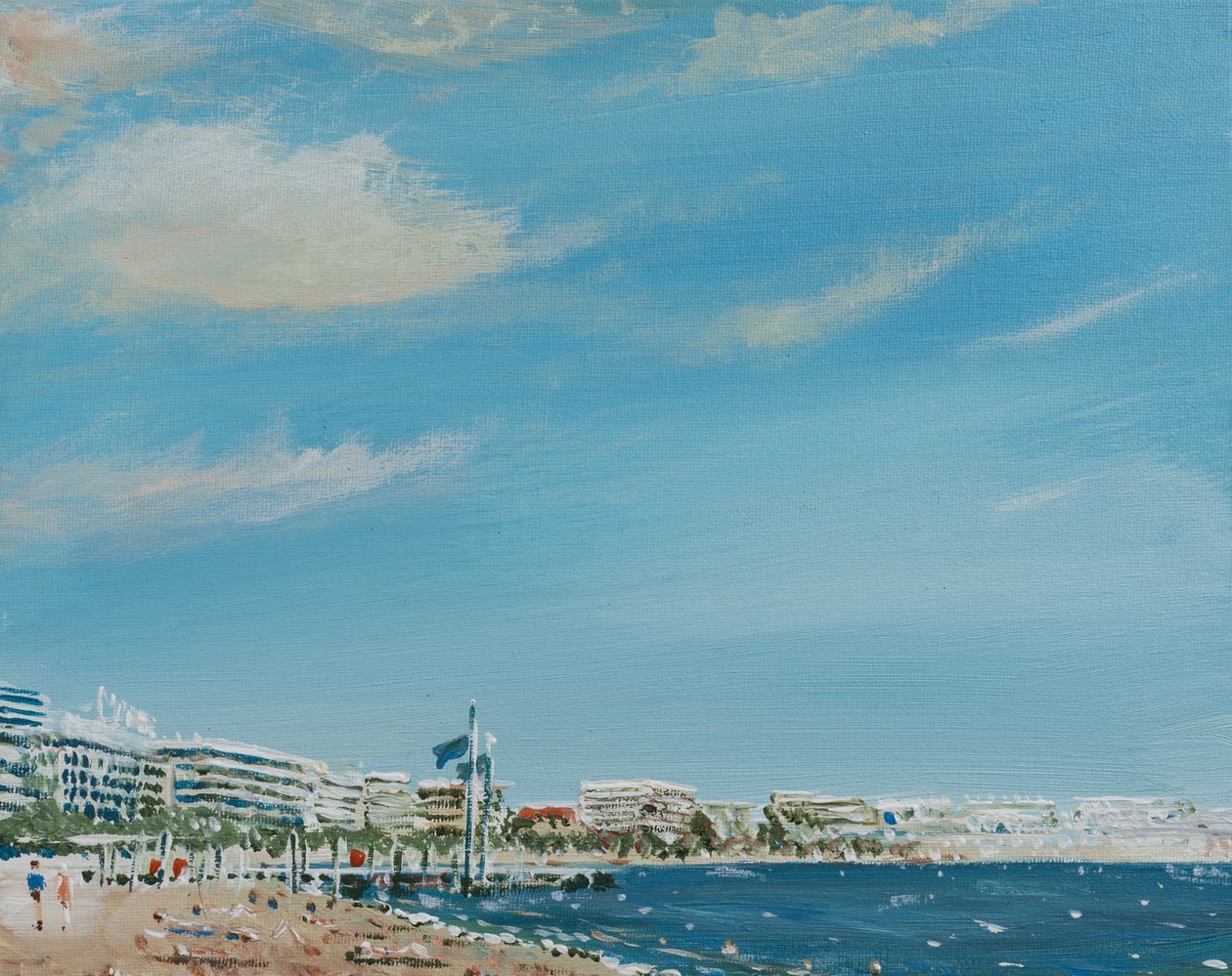 Cannes Sea Front, 2014, (akryl på lærredstavle) af Vincent Alexander Booth
