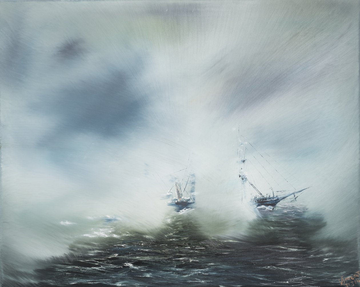Discovery Clearing in sea dis Scott på vej til Antarktis januar 1902. 2014, (Olie on Canvas) af Vincent Alexander Booth