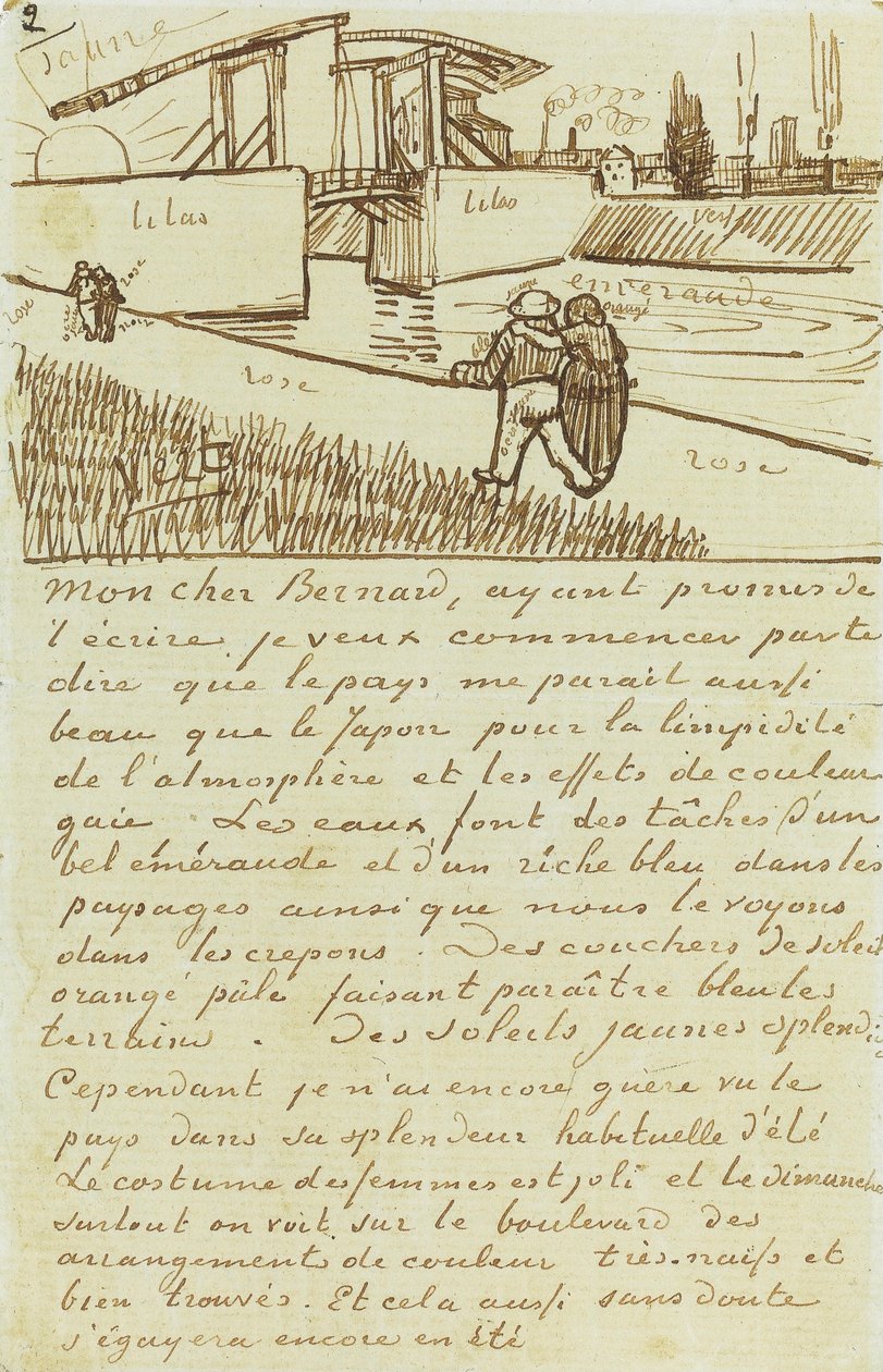 Langlois -broen nær Arles (The Drawbridge) af Vincent van Gogh