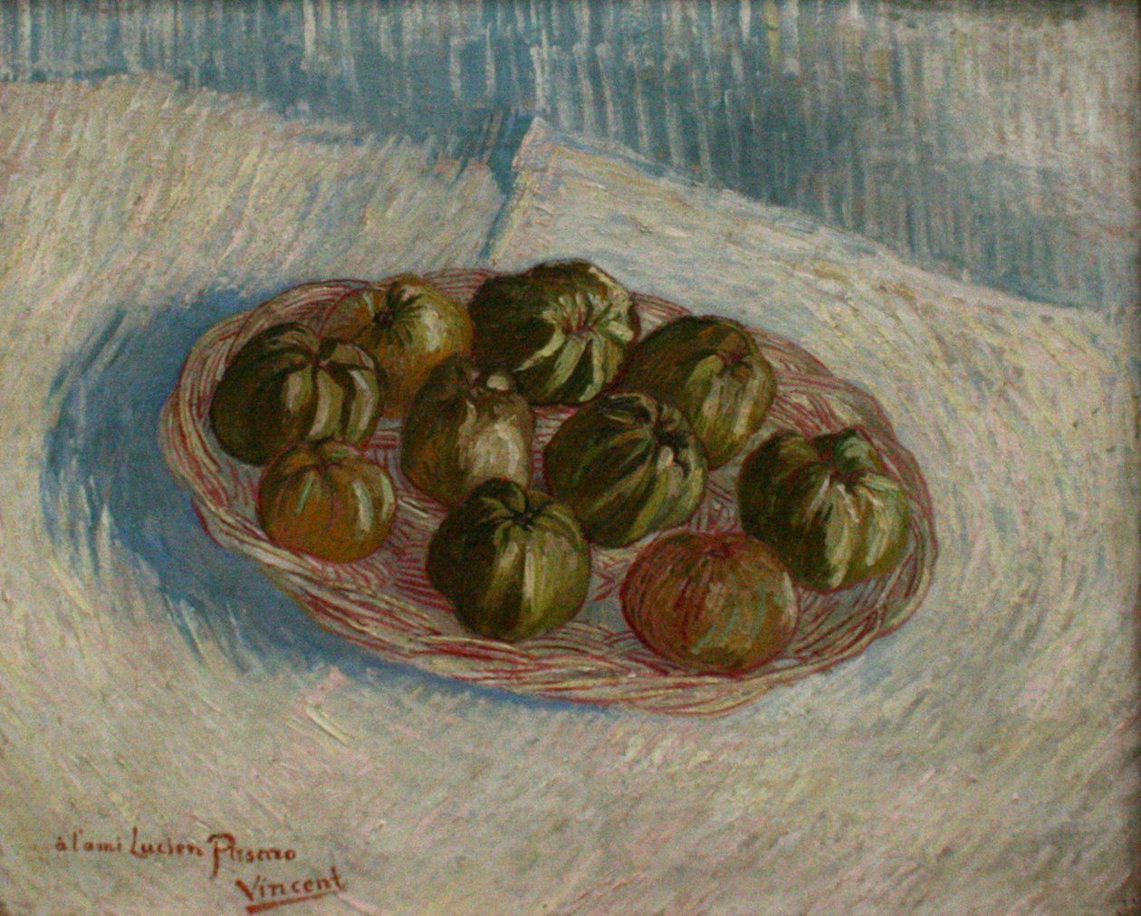 Kurv med æbler af Vincent van Gogh