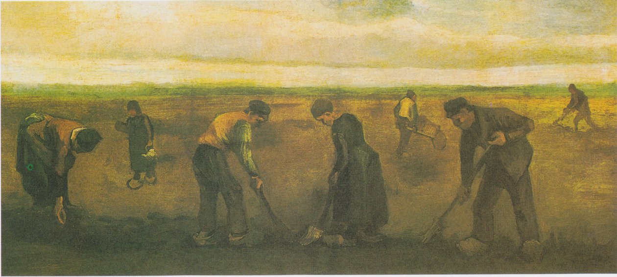 Bønder, der planter kartofler af Vincent van Gogh