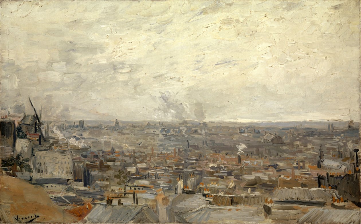 Udsigt over Paris fra Montmartre af Vincent van Gogh