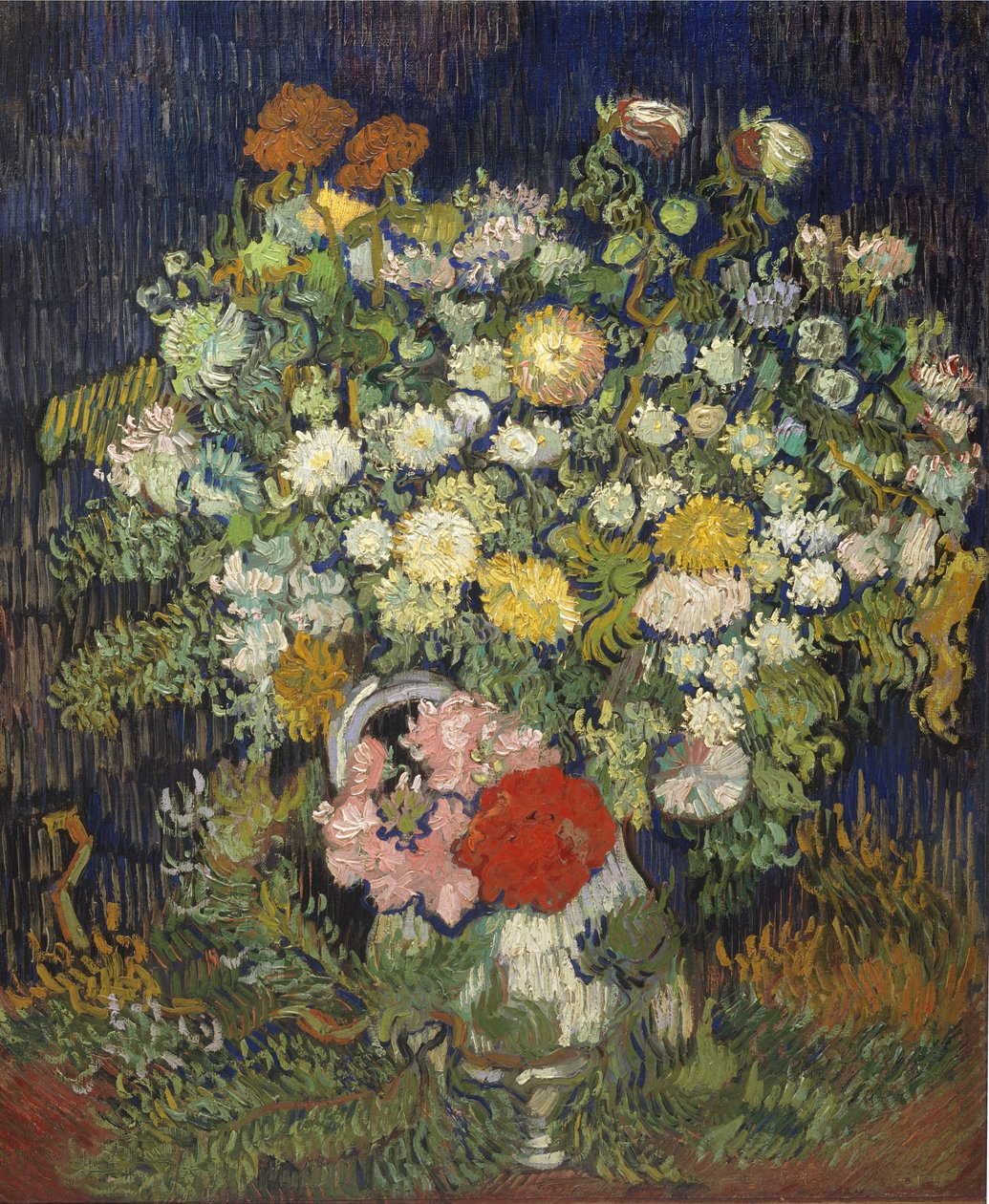 Buket blomster i en vase, 1890 af Vincent van Gogh