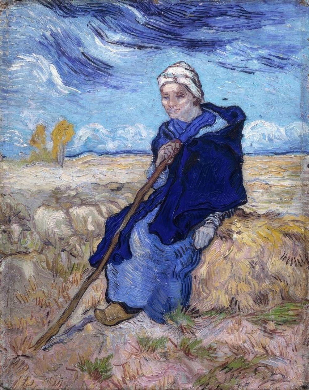 Hyrdinden af Vincent van Gogh