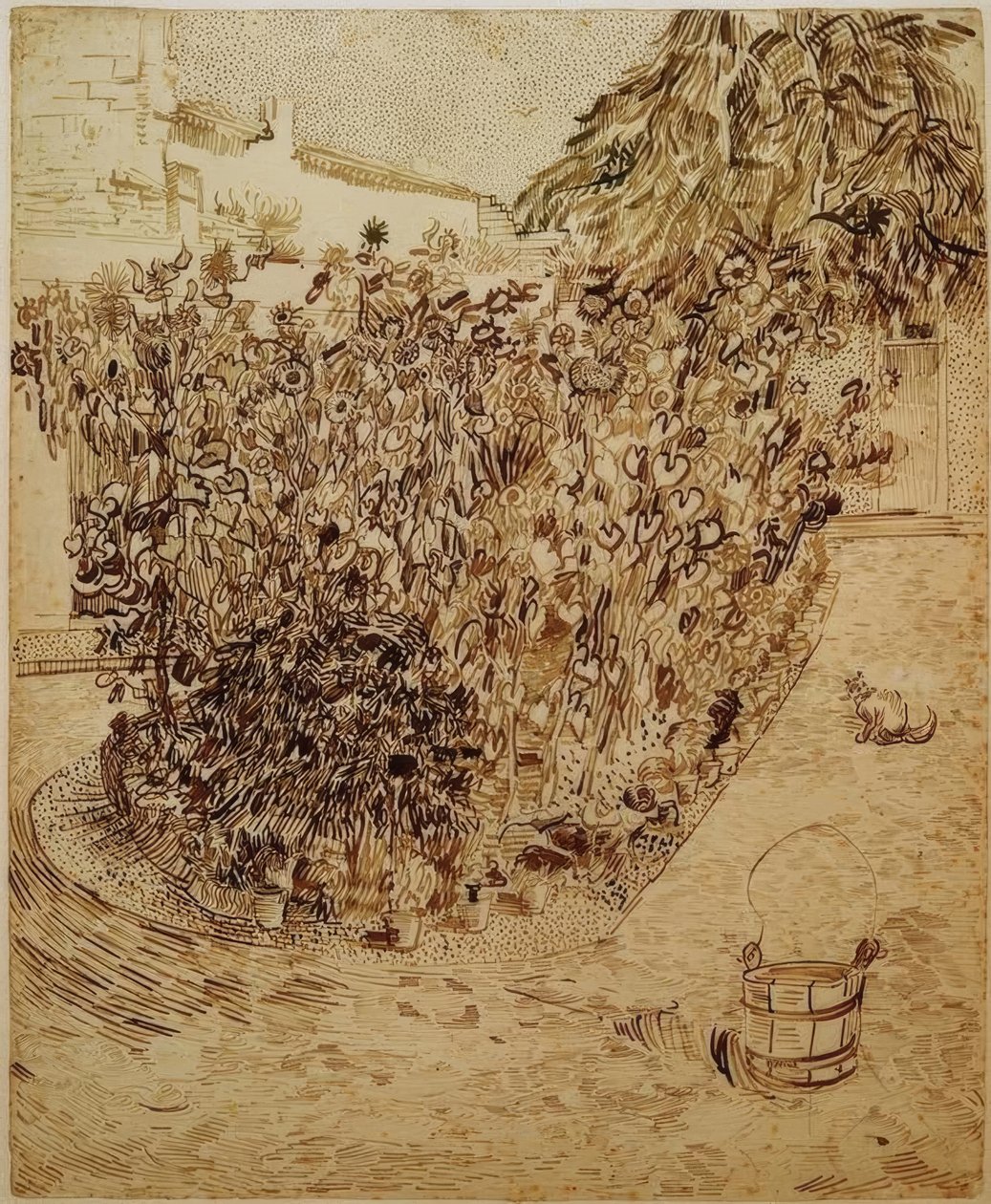 Have til et badehus af Vincent van Gogh