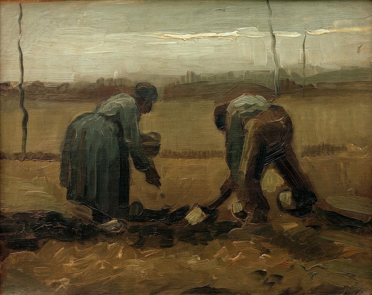 Plantning af kartofler af Vincent van Gogh
