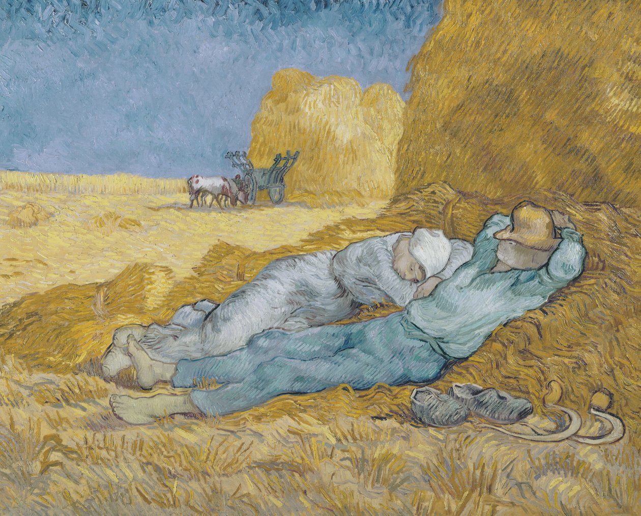 Noon, eller The Siesta, efter Millet, 1890 af Vincent van Gogh