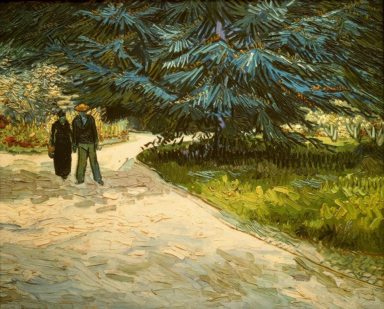 Par i parken Arles: Digterens have III. af Vincent van Gogh