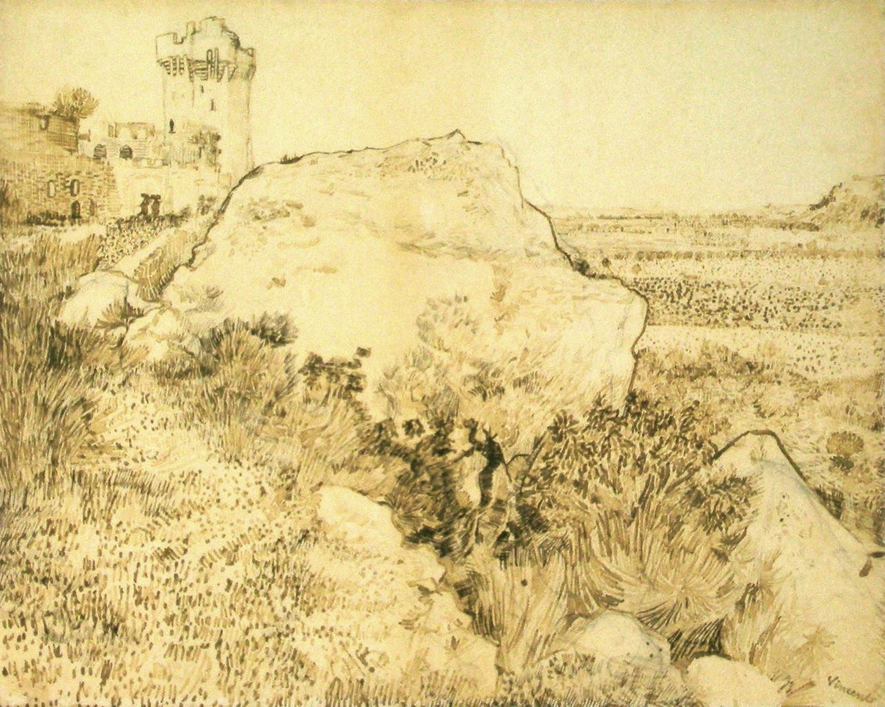 Klipper og ruiner af Vincent van Gogh