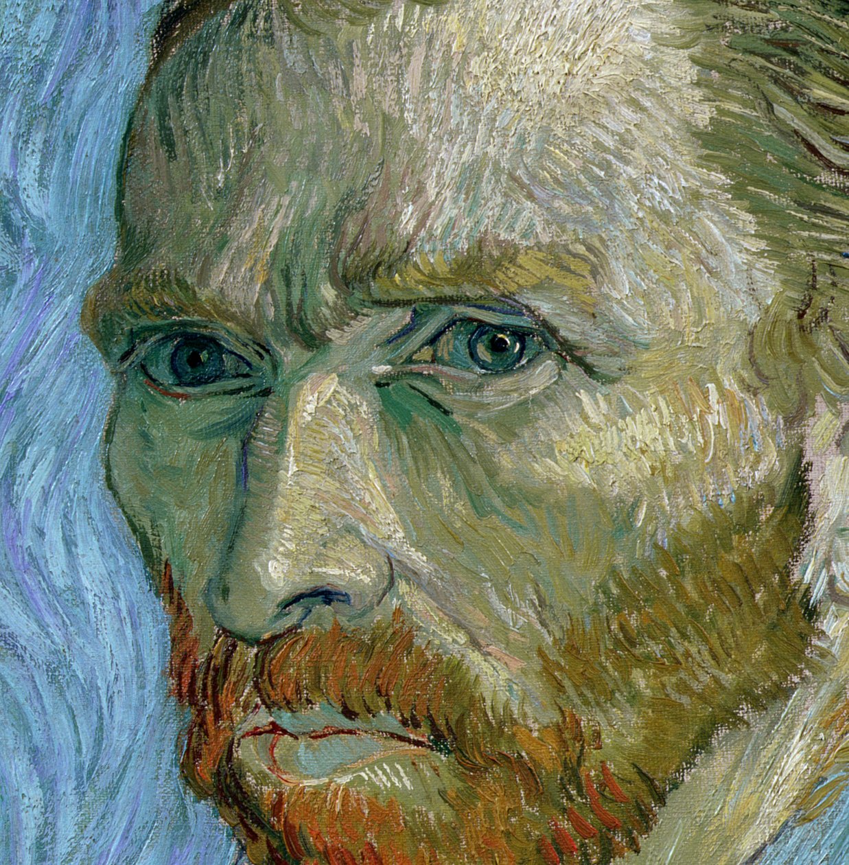 Selvportræt, 1889 (detalje af 32212) af Vincent van Gogh