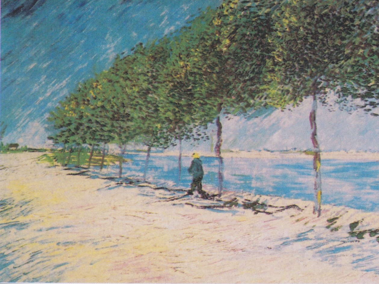 Gå på bredden af ​​Seinen ved Asnières af Vincent van Gogh