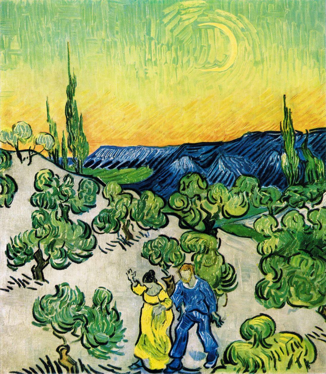Gå i måneskin af Vincent van Gogh