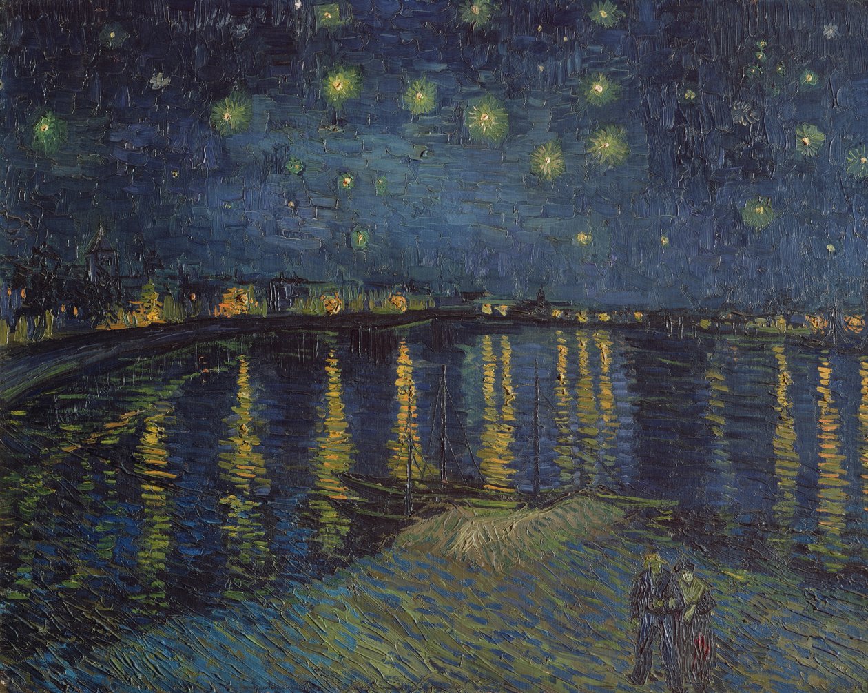 Stjernenat over Rhone, 1888 af Vincent van Gogh