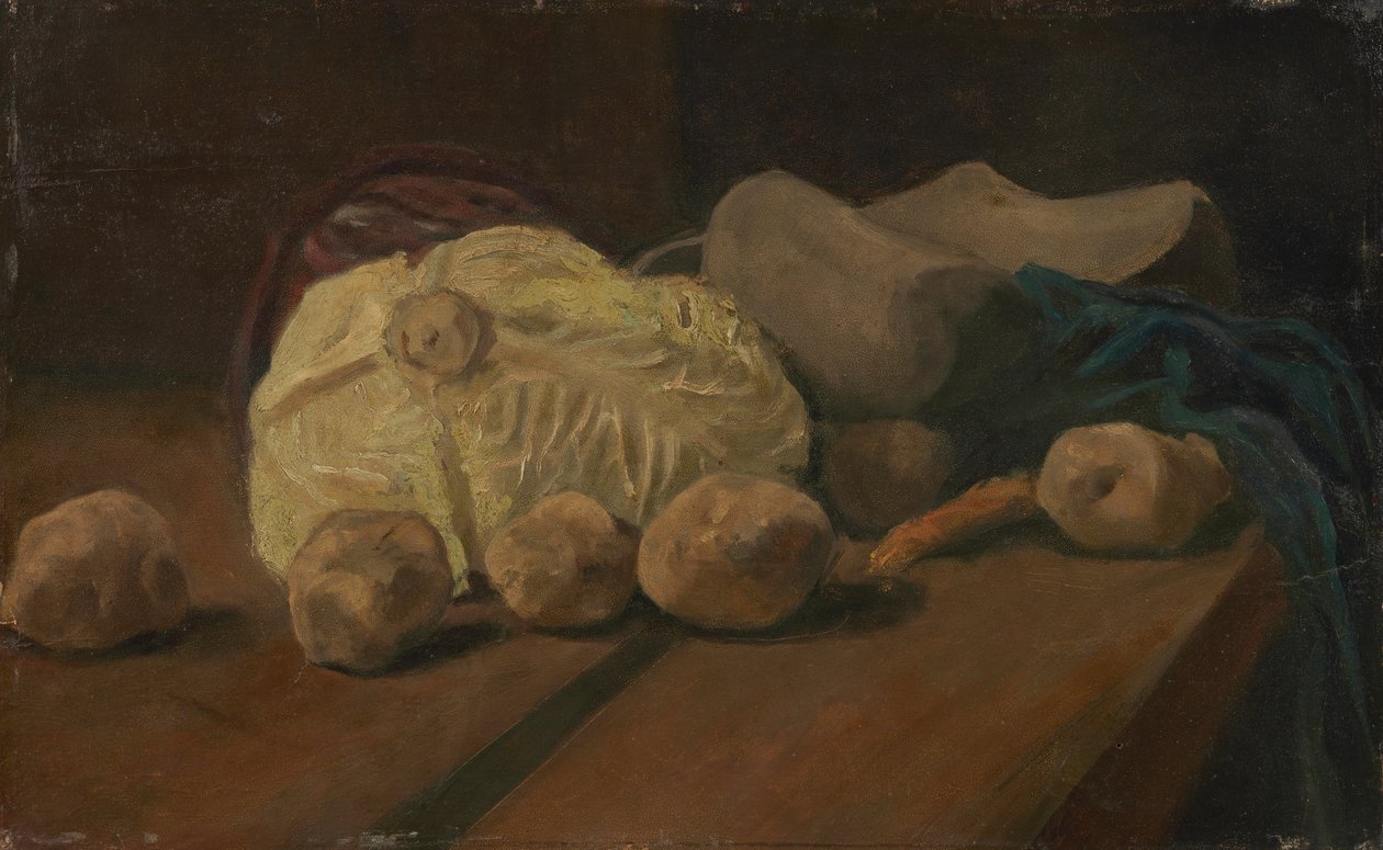Stilleben med kål og træsko af Vincent van Gogh