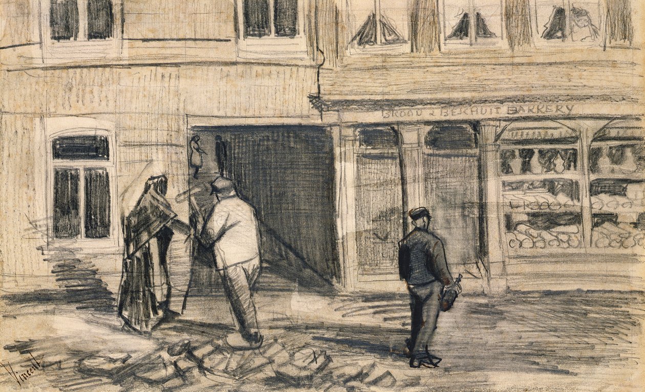 Bageriet i de Geest, 1882 (blyant og kul på vellum) af Vincent van Gogh