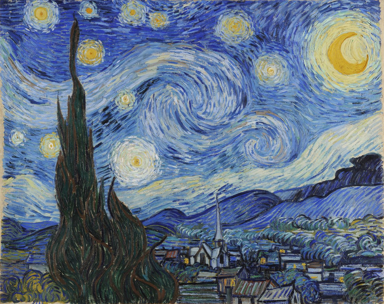 Stjernenat, juni 1889 af Vincent van Gogh