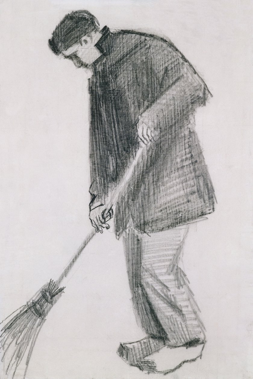 Gaderenseren (kul på papir) af Vincent van Gogh