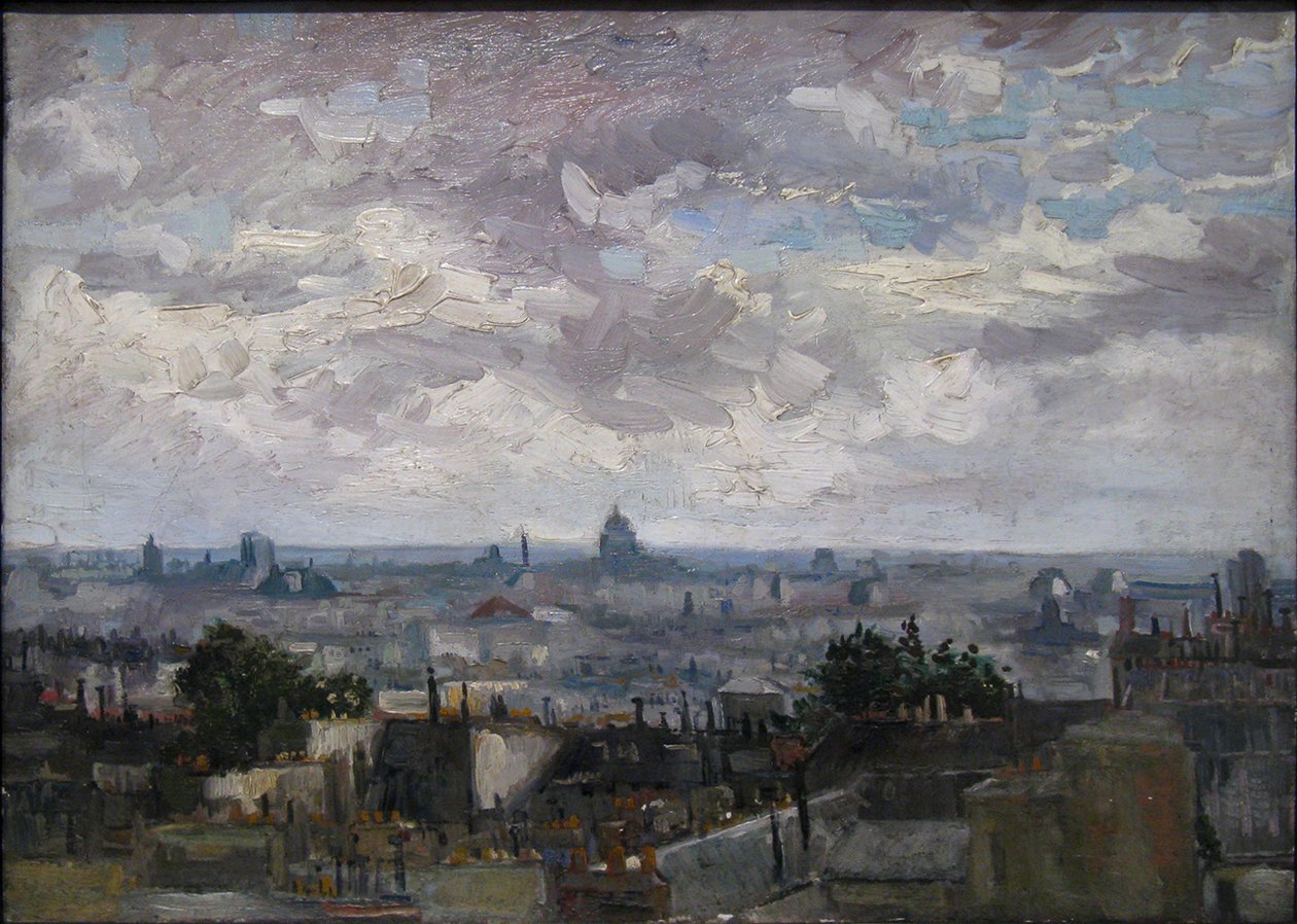 Udsigt over tagene i Paris af Vincent van Gogh