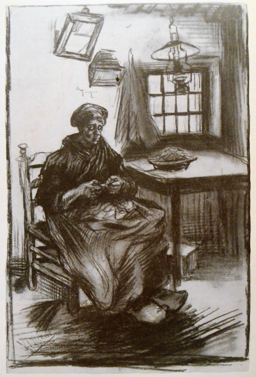 Kvinde, der beskærer ærter af Vincent van Gogh