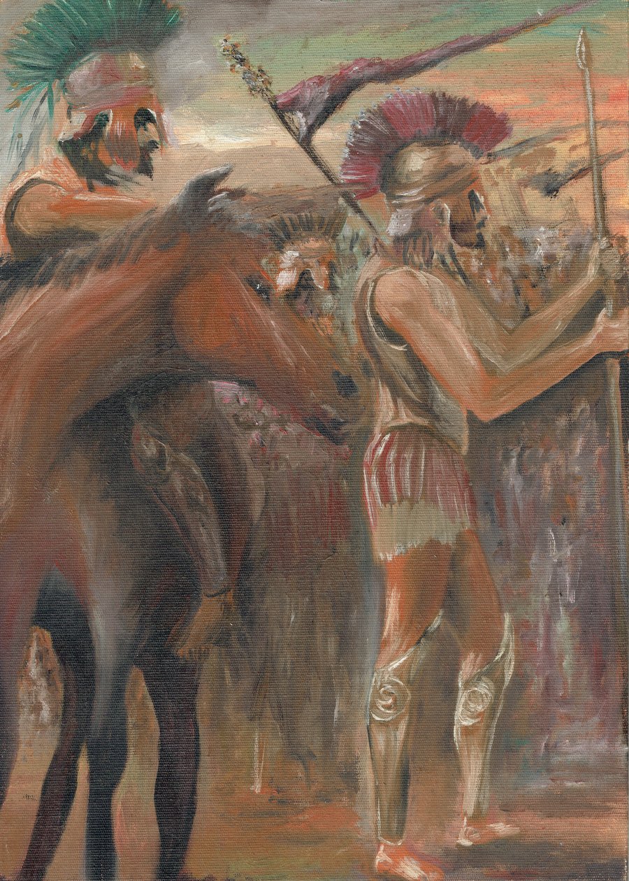 Conflict, 1984, (akryl på lærredstavle) af Vincent Alexander Booth
