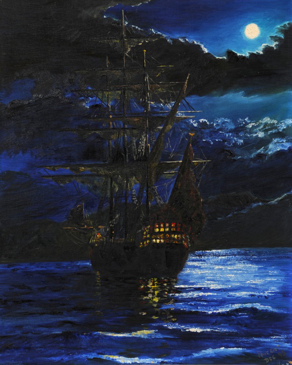 Galjon ved Anker af Vincent Alexander Booth