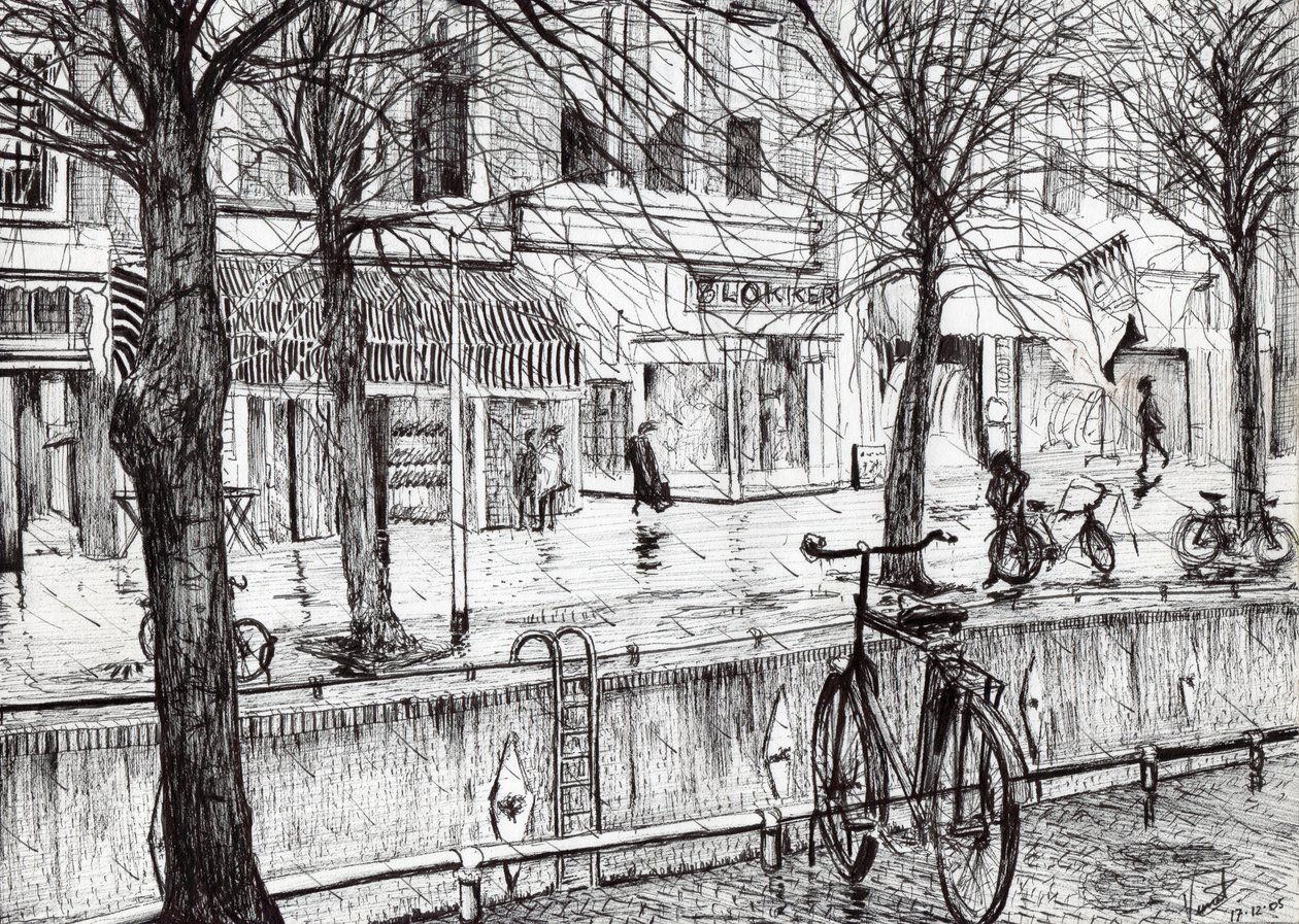 Harlingen Holland, 2005, (blæk på papir) af Vincent Alexander Booth