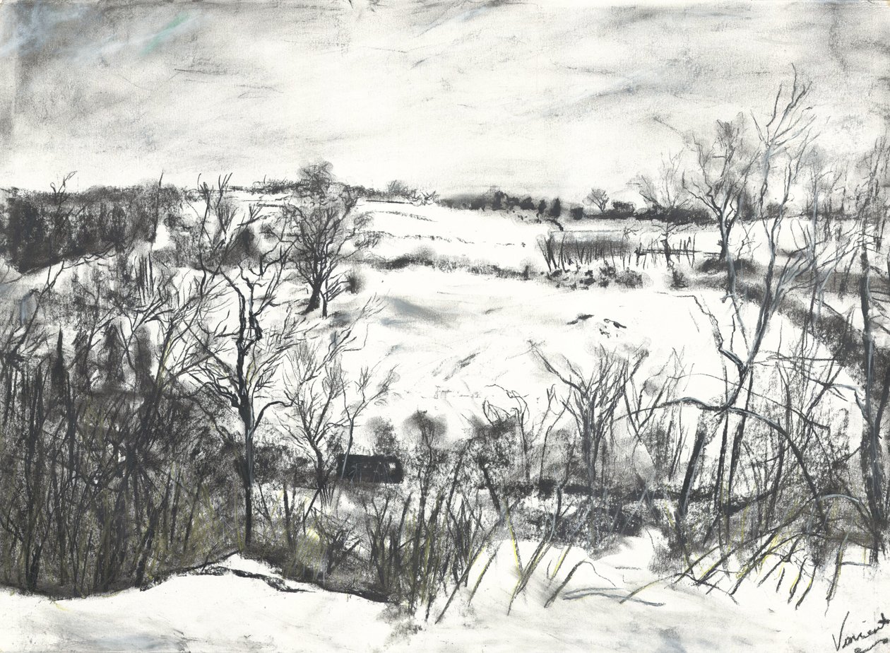 Sne over land ved Osmotherley af Vincent Alexander Booth