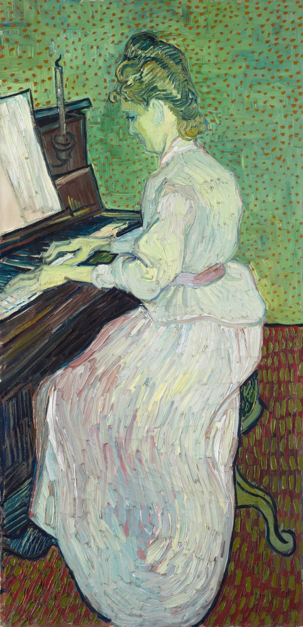 Marguerite Gachet ved klaveret, 1890. af Vincent van Gogh
