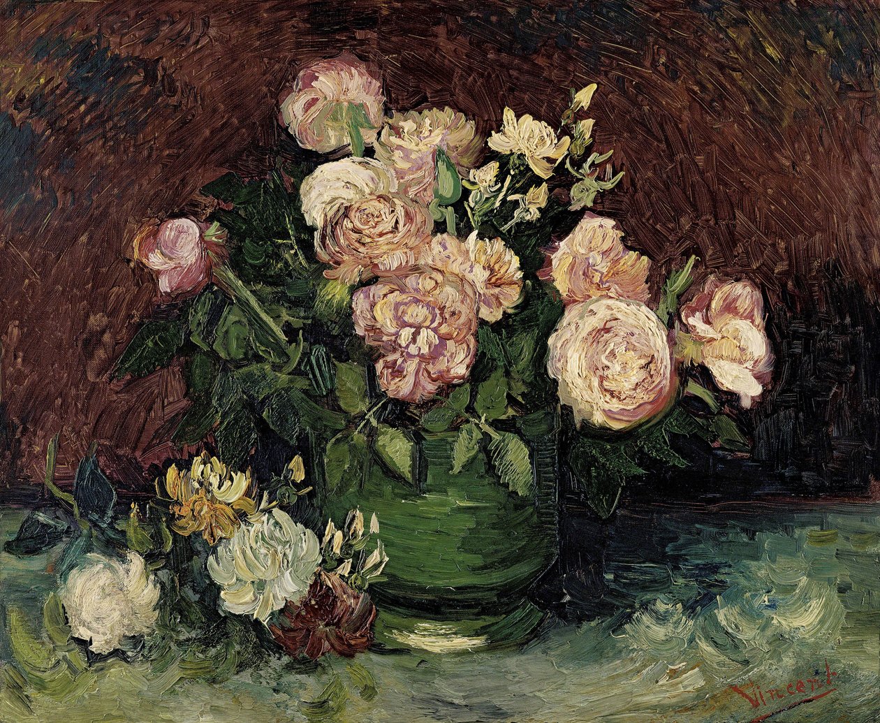 Roser og pæoner, 1886. af Vincent van Gogh