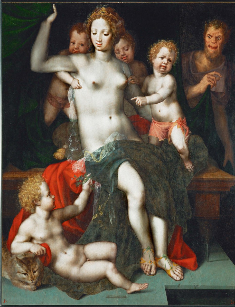 Satyr og Antiope ... af Vincent Sellaer