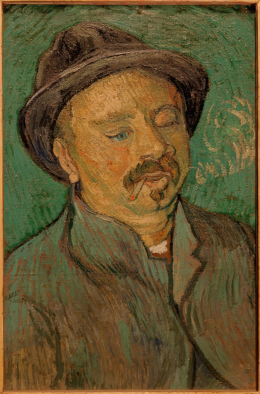 Portræt af en enøjet mand af Vincent van Gogh