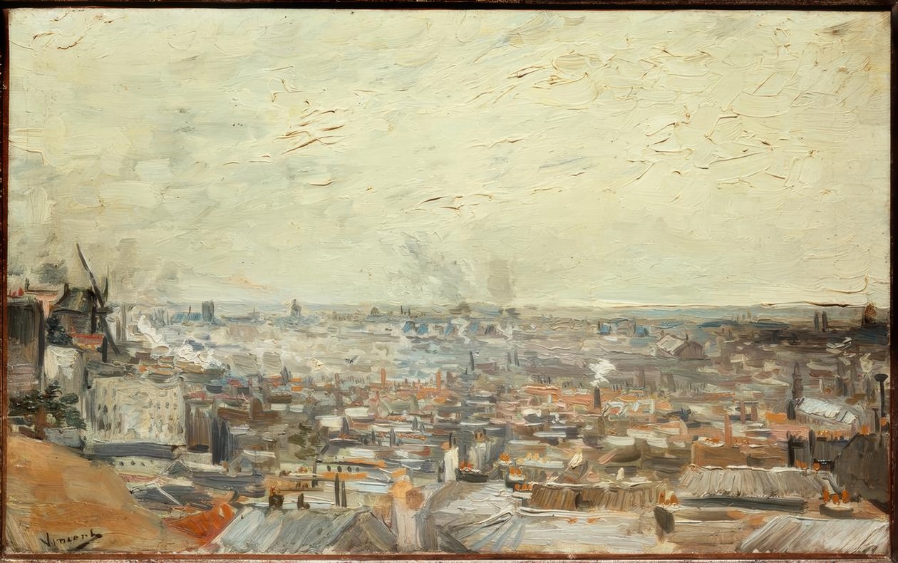 Udsigt over Paris fra Montmartre af Vincent van Gogh