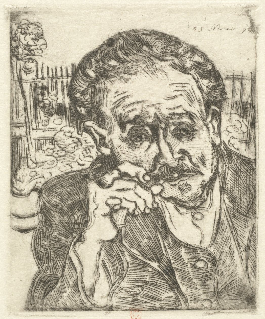 Dr. Gachet (Man with a Pipe) af Vincent van Gogh