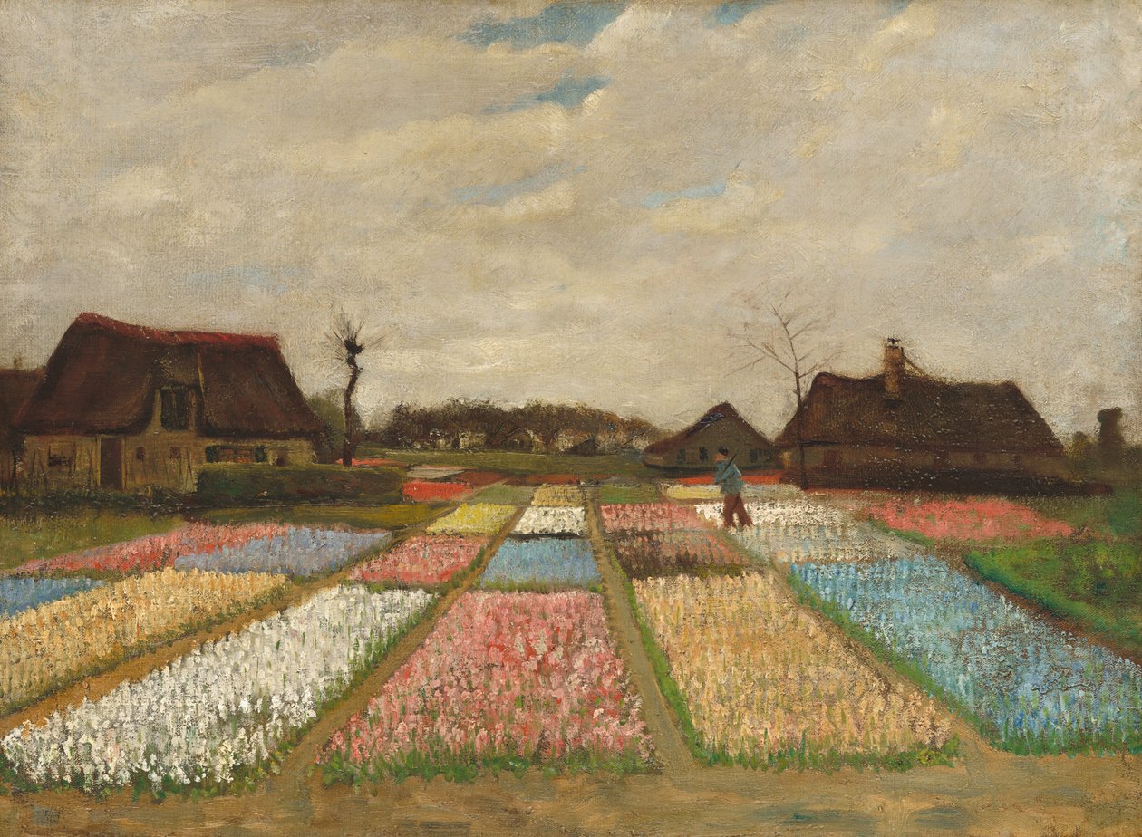 Blomsterbede i Holland, ca. 1883. af Vincent van Gogh